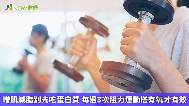 增肌減脂別光吃蛋白質 每週3次阻力運動搭有氧才有效