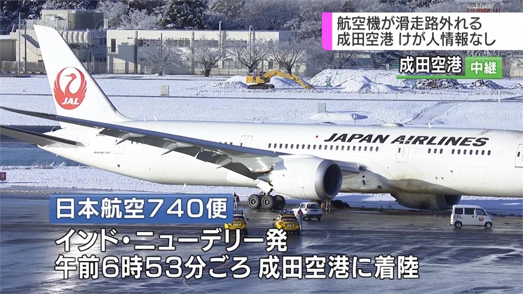 疑跑道積雪釀禍 日本班機降落衝出跑道
