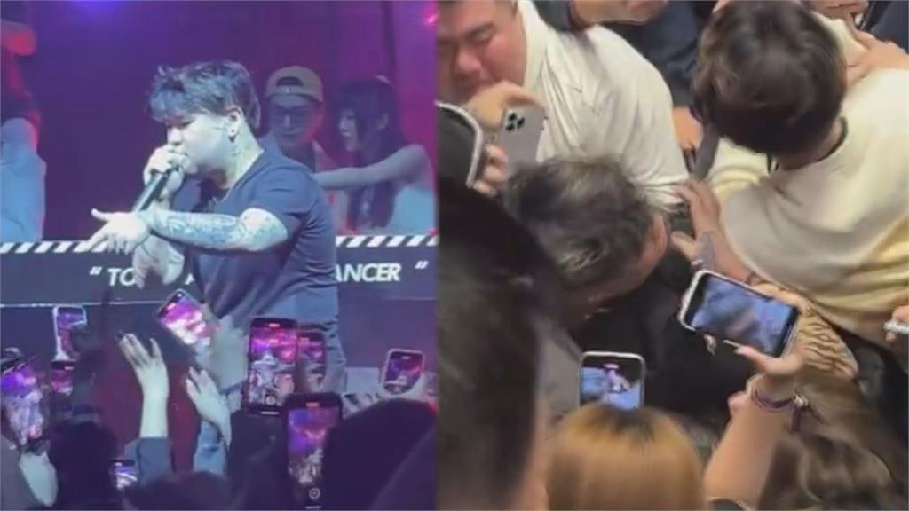 中國饒舌歌手跳下舞台壓倒觀眾　「粉絲一片倒地不起」全場急救人