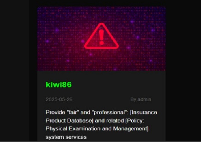 獨家／全台保險公司挫咧等！kiwi86遭駭客勒索　618萬筆保單恐公開