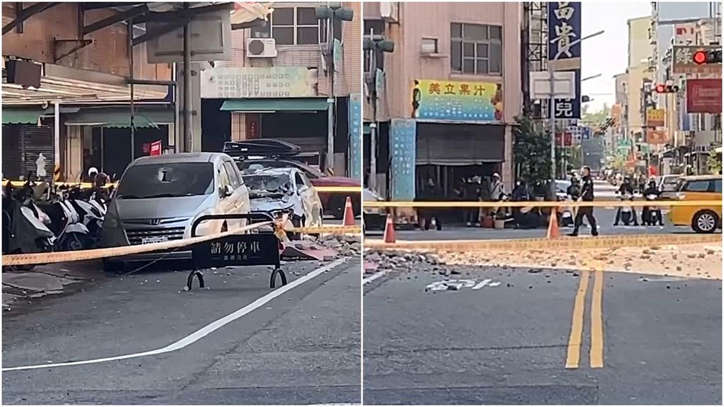 嘉義5.6地震！台南大樓「下磁磚雨」砸車　地震中心：未來一週注意大規模餘震