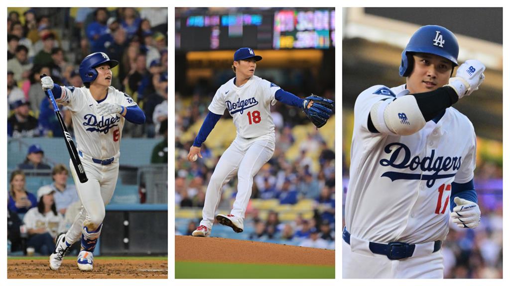 MLB(影)／道奇上演亞洲日！大谷翔平、金慧成火力相挺開轟山本6局好投奪勝