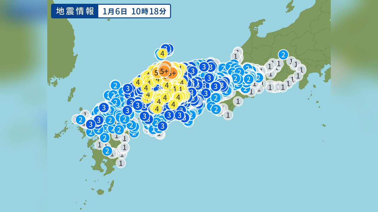 日本島根規模6.2極淺層強震　最大震度5強、無海嘯風險