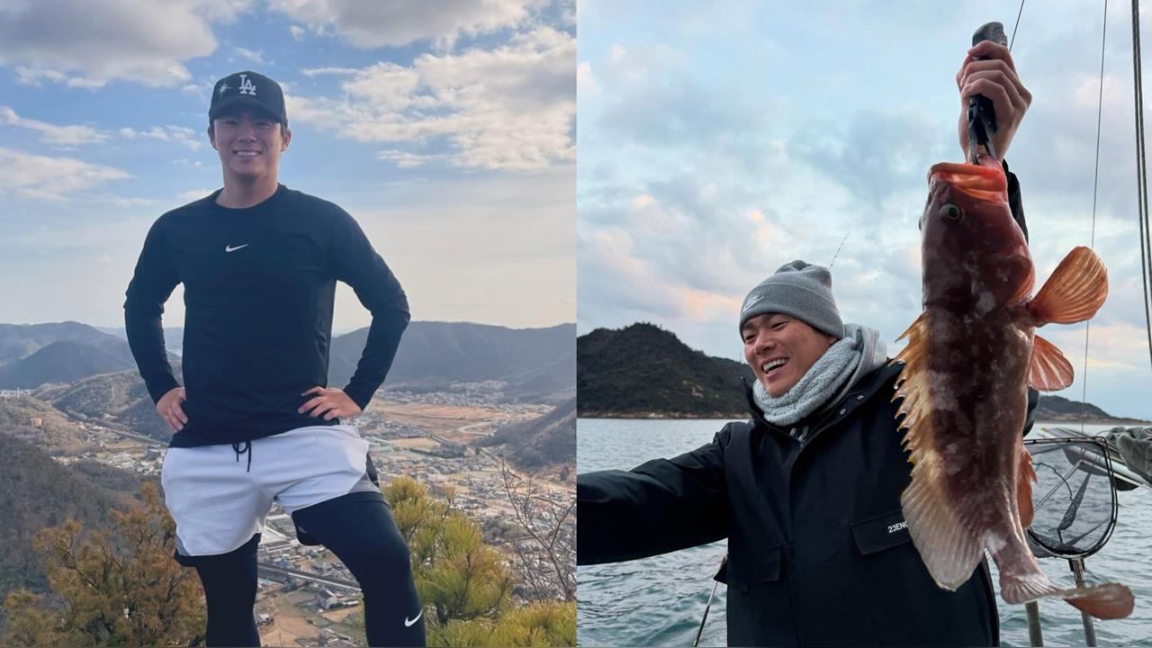MLB(影)／MVP原來這樣紓壓！山本由伸返回家鄉慢活山林跳繩、釣魚超愜意