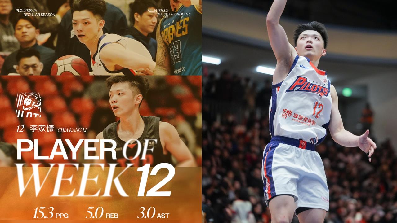 PLG(影)/「領航劍齒虎」穩定輸出價值連城!「桃園彭于晏」李家慷獲單週最佳球員