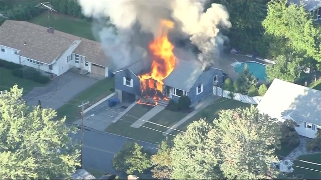 管線破裂釀氣爆意外 波士頓北部百棟民宅燒