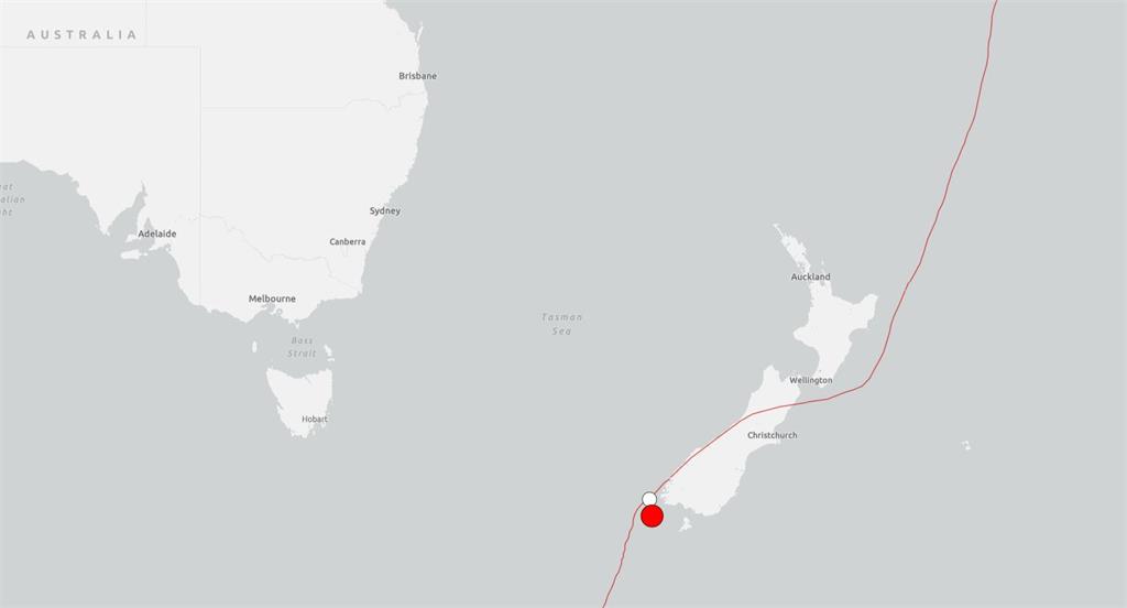 快新聞／紐西蘭南島外海也發生規模7.0地震　震源深度僅10公里