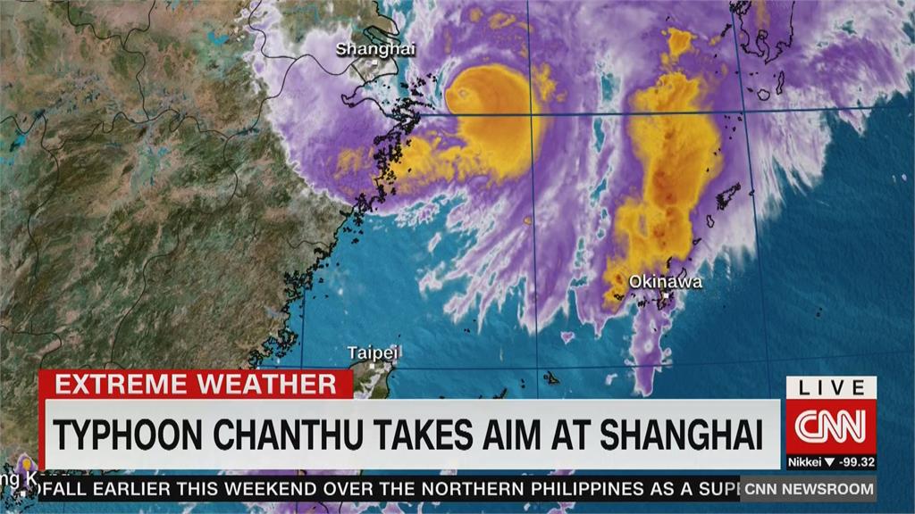 璨樹明今晚可能登陸...　CNN：1985年以來第一個颱風襲擊上海