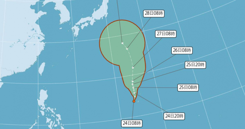 再有熱帶低壓生成!最快今晚增強為「柯羅莎」颱風 最新路徑曝