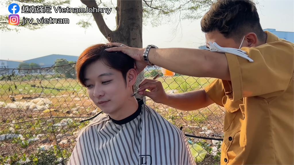 台男體驗「越南路邊免費理髮」　結果曝光竟遭網調侃：很像貞子