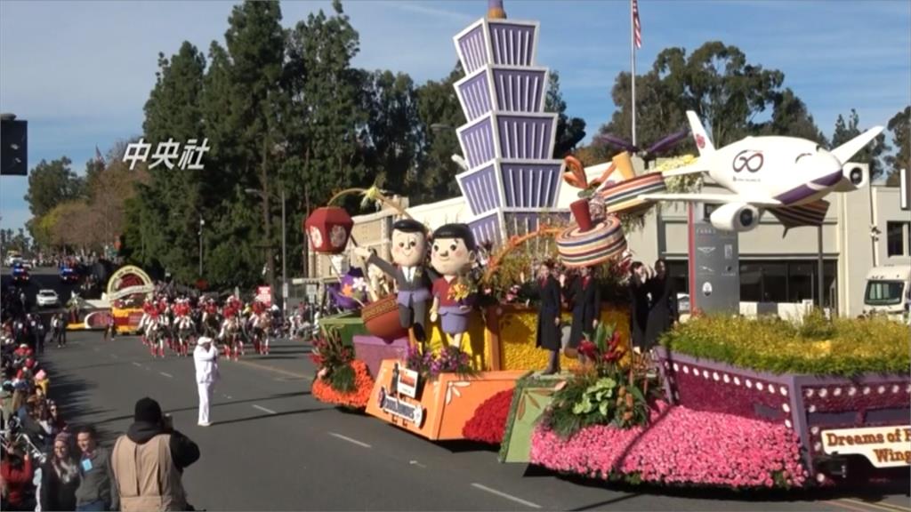 美國玫瑰花車遊行獲國際獎！華航花車「天燈、芒果冰」充滿台味