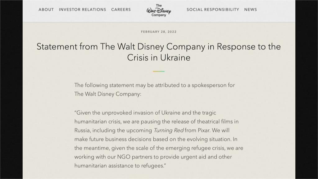 迪士尼、華納、索尼宣布　新片暫停於俄國上映