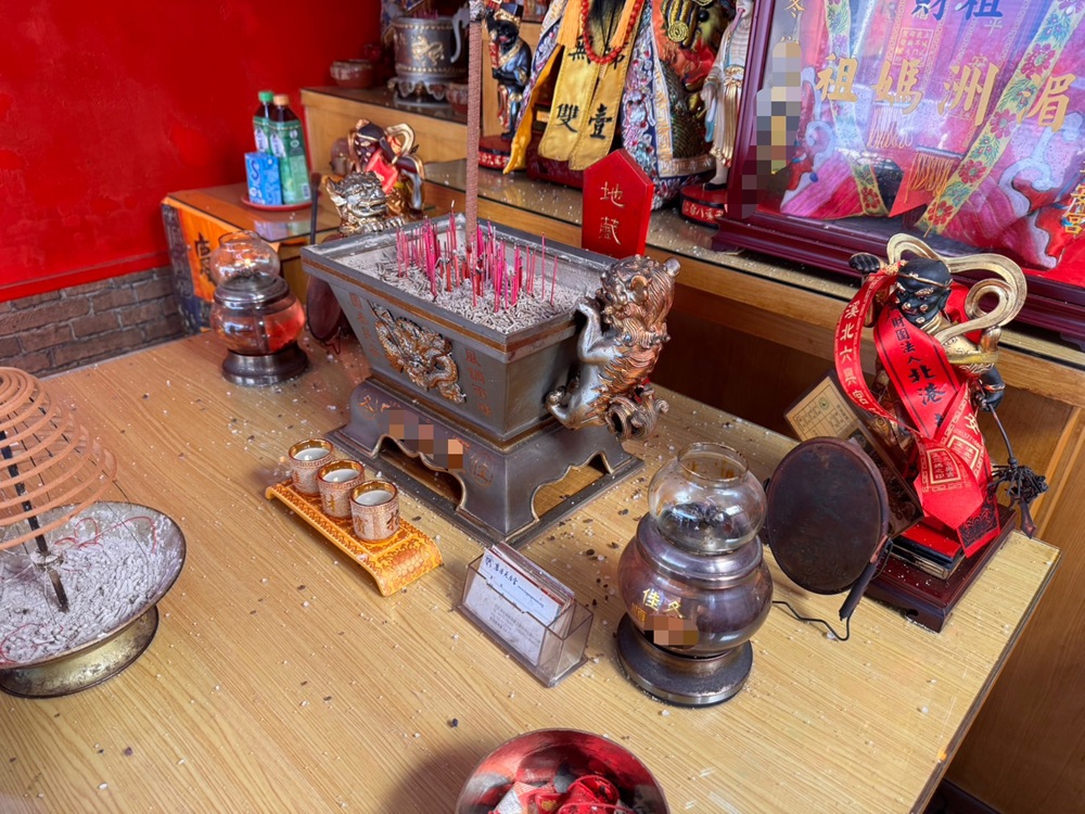 疑嫌宮廟太吵　41歲婦涉嫌神桌灑粗鹽洩憤