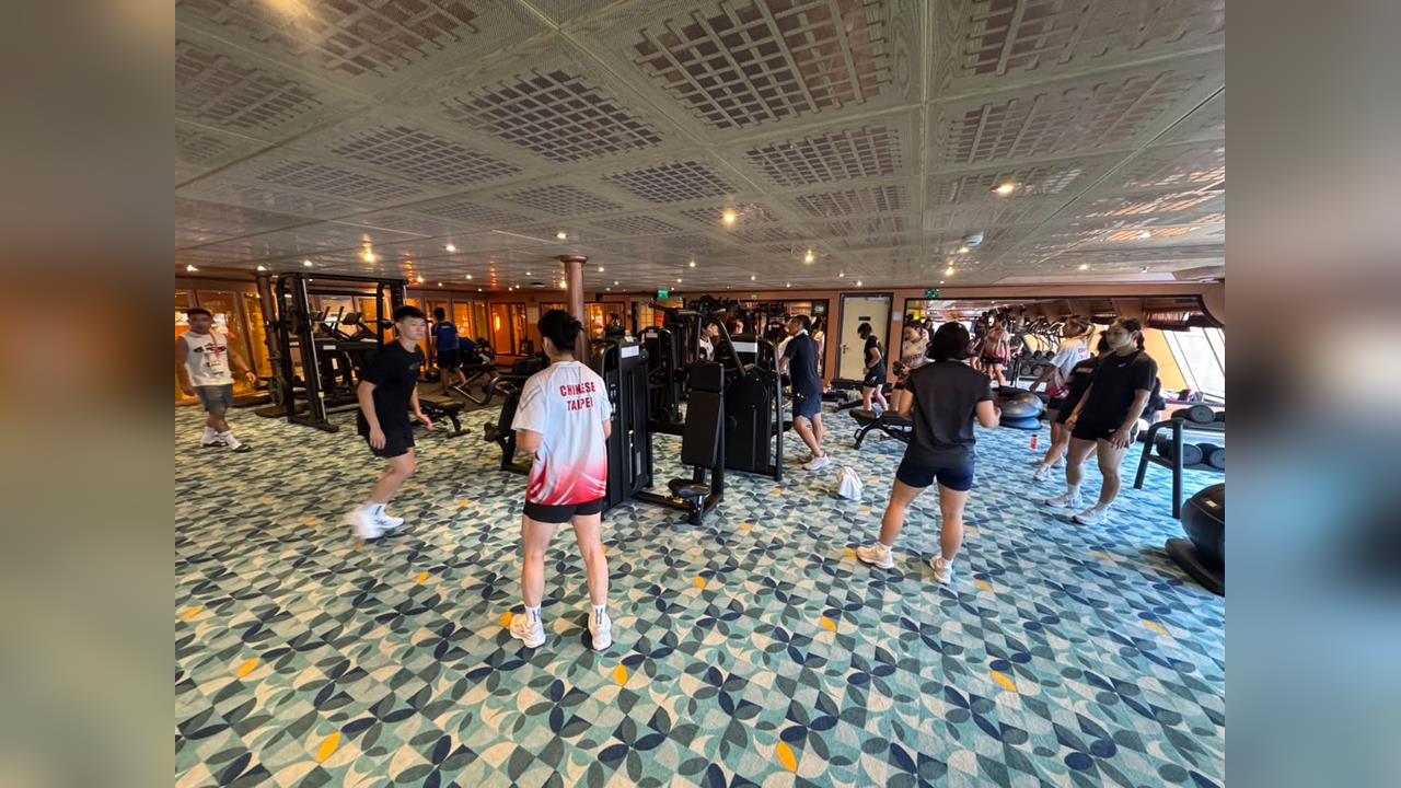 台灣卡巴迪代表團被安排住郵輪。（圖／黃崇超攝）