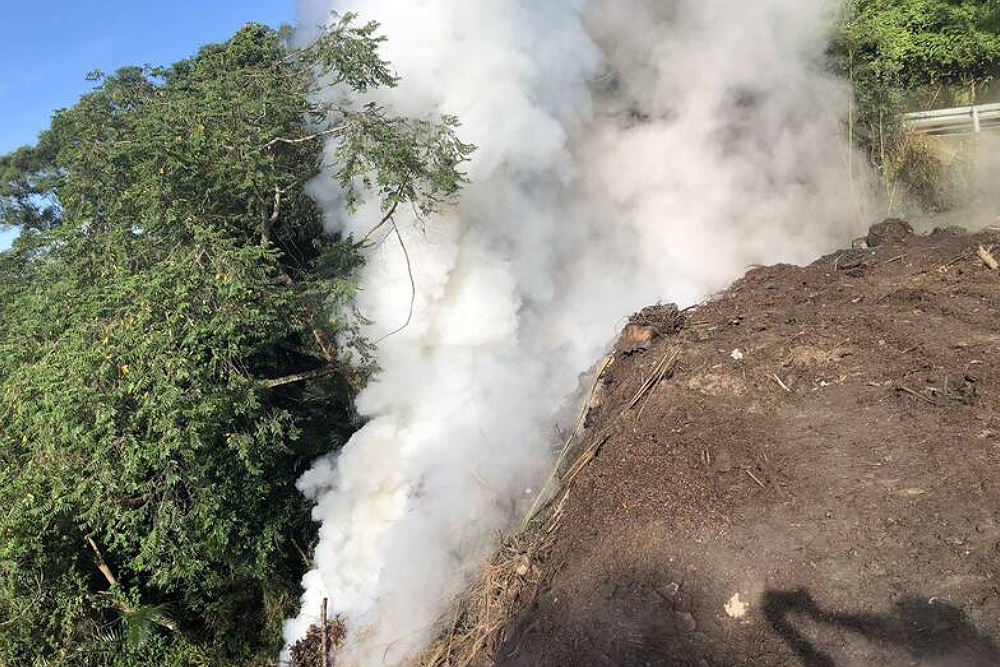 廢棄木材火警致空汙　苗環保局：開罰並移送地檢署