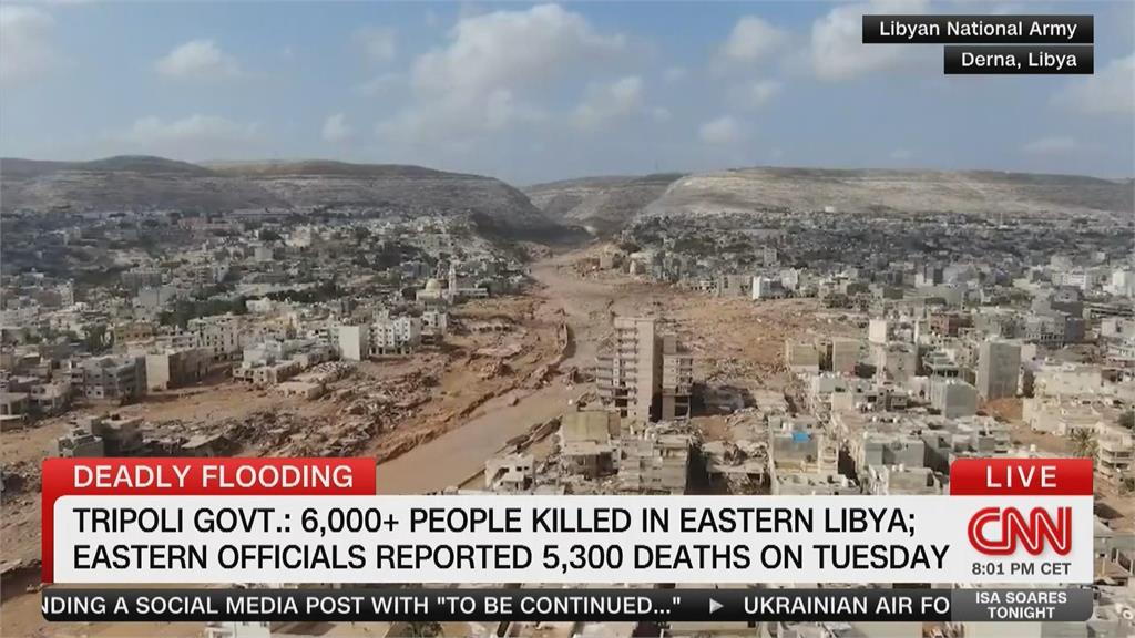 利比亞洪災死亡數恐破2萬人　災區屍橫遍野　當局開挖萬人塚