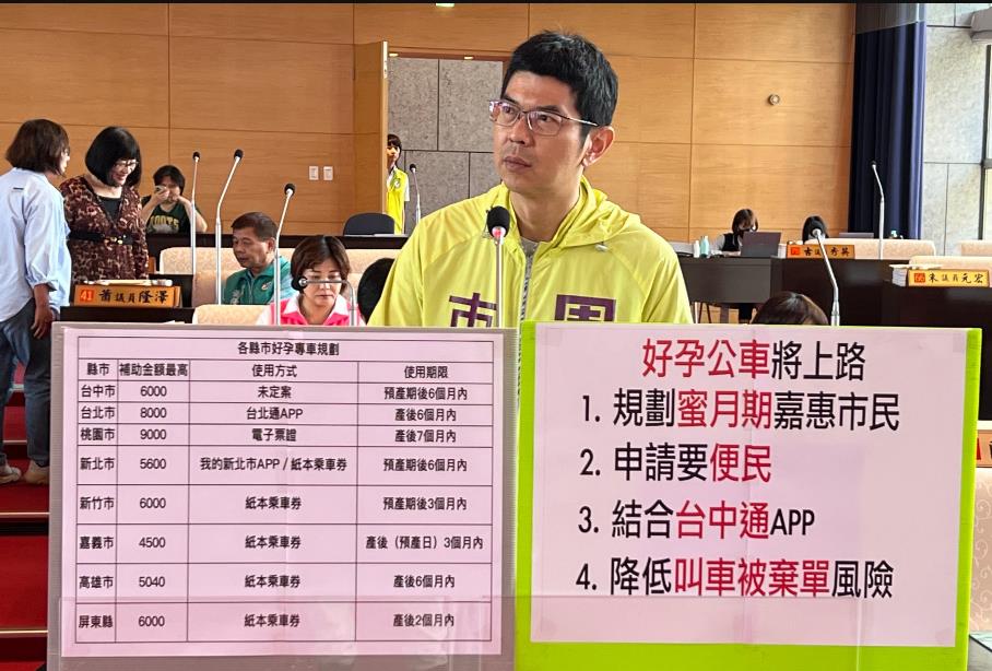 快新聞／產檢搭車有補貼！台中推「好孕專車」顧孕婦　議員獻策配套措施