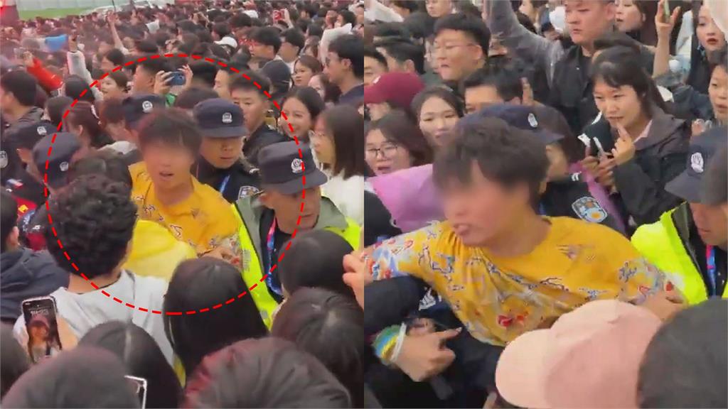 中國音樂節「龍袍加身男」遭警拖走畫面曝　網群嘲：皇帝只能有一個