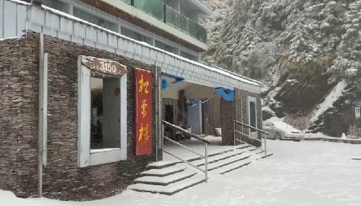 快新聞／松雪樓外還在下！ 合歡山創入冬最大降雪 路面積雪厚達6公分變「白毯」