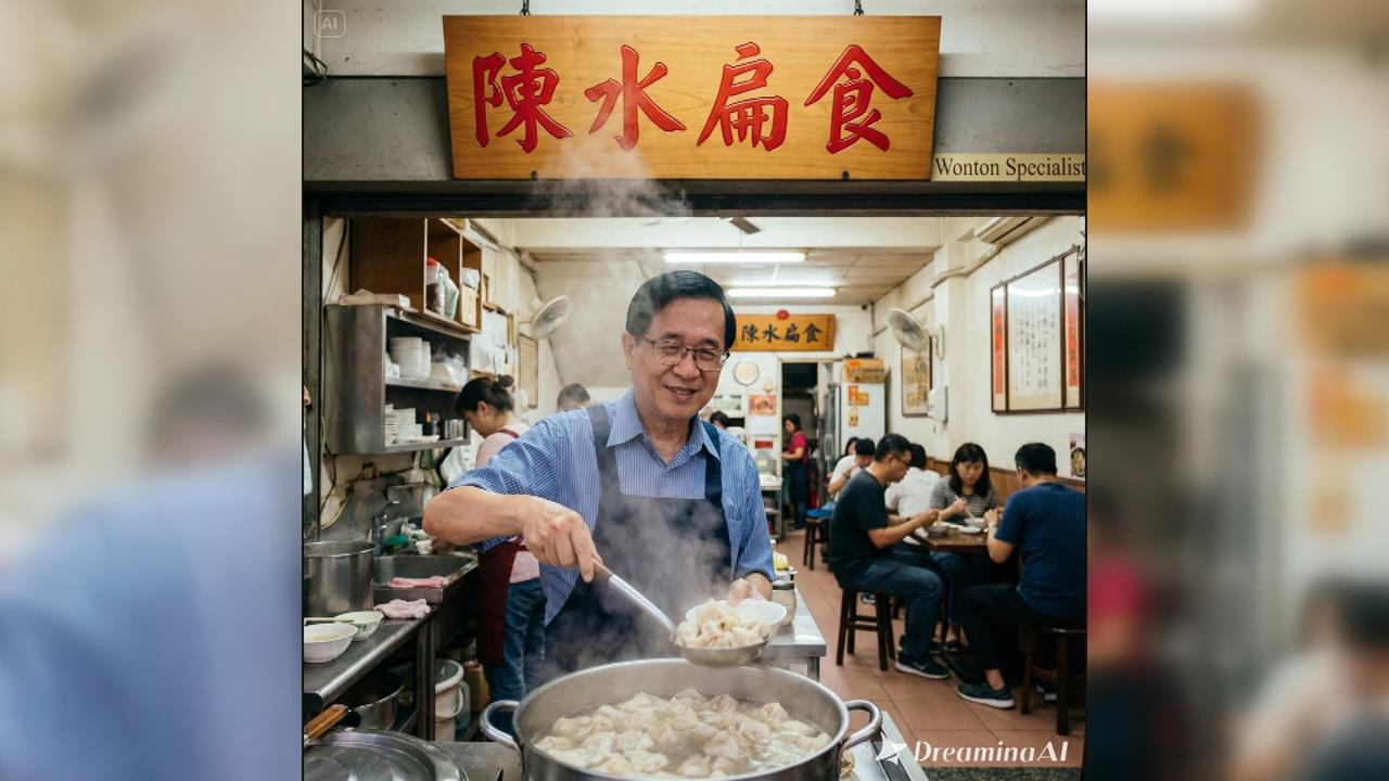 陳水扁大玩AI開張"陳水扁食" 陳致中:真的沒開店