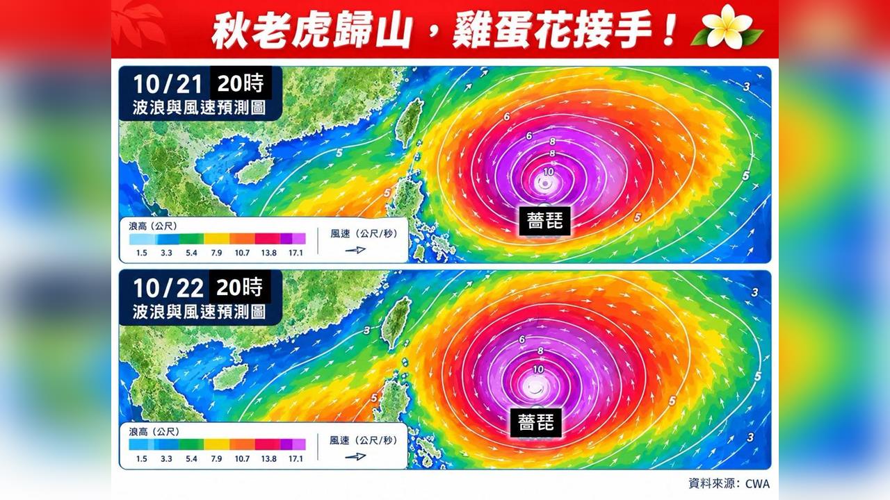 快新聞／強颱薔琵最新預測！專家示警「黃金36小時」雨勢最猛　這些地方恐迎大豪雨