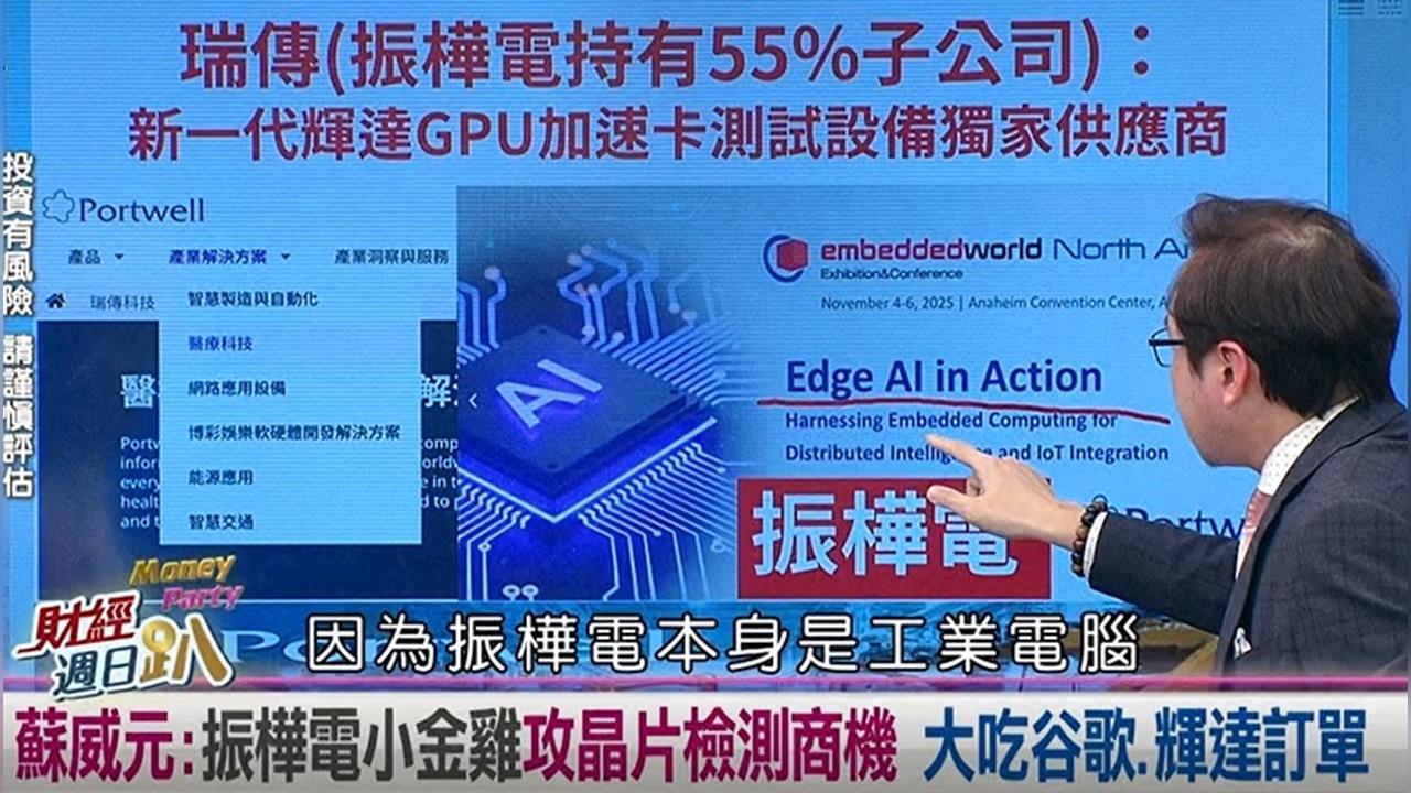 週日趴(影)/蘇威元:振樺電小金雞攻晶片檢測商機 大吃谷歌.輝達訂單