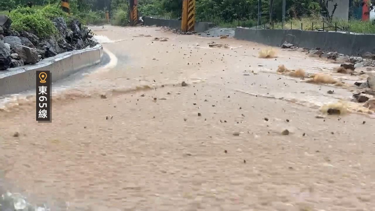 台東豪雨狂下！東65線泥流沖進民宅　金崙村山區60住戶提早撤離