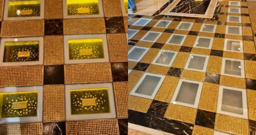 金價漲不停　澳門英皇酒店大廳「78公斤黃金磚」連夜撤走！業者回應了