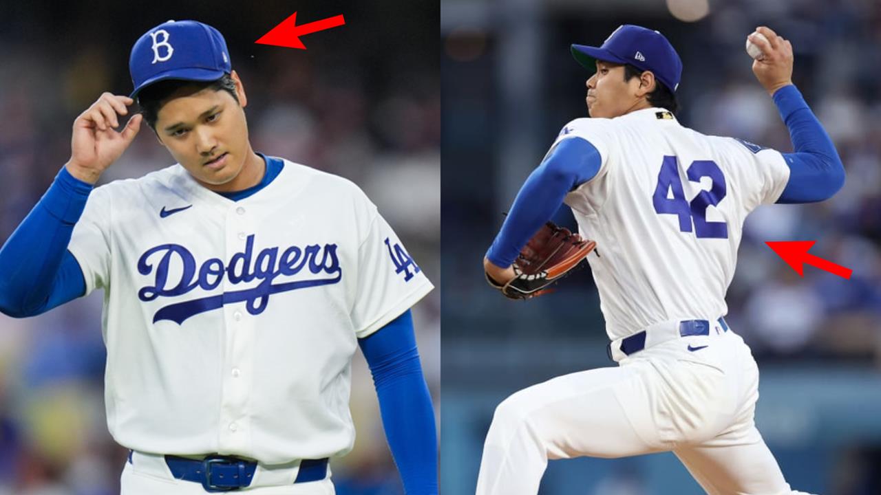 MLB(影)／大谷改穿42號、連帽子標誌也改「B」？單刀先發「特殊裝備」紀念傳奇