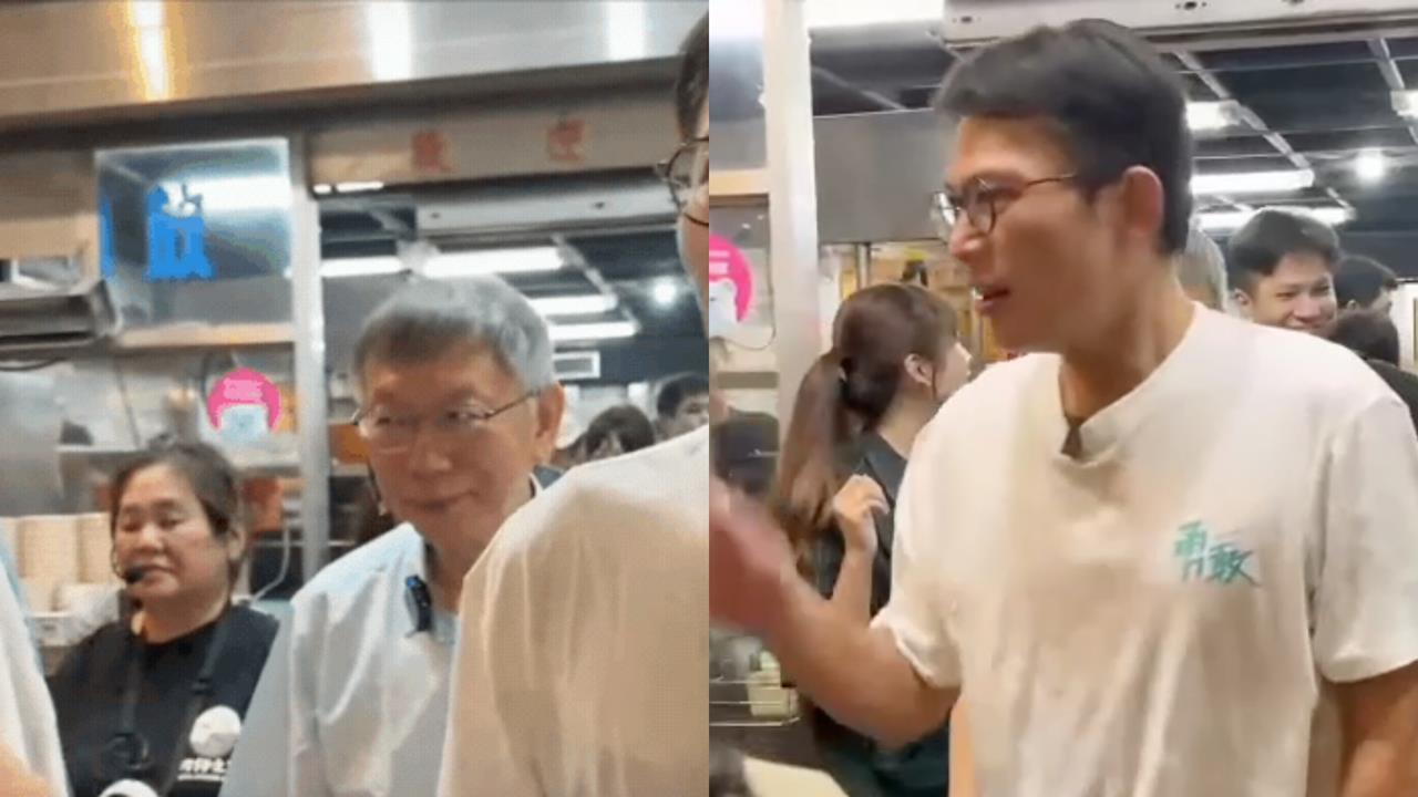 「柯文哲、黃國昌逛夜市」AI抓超尬橋段！問老闆「要拍照嗎」被拒了