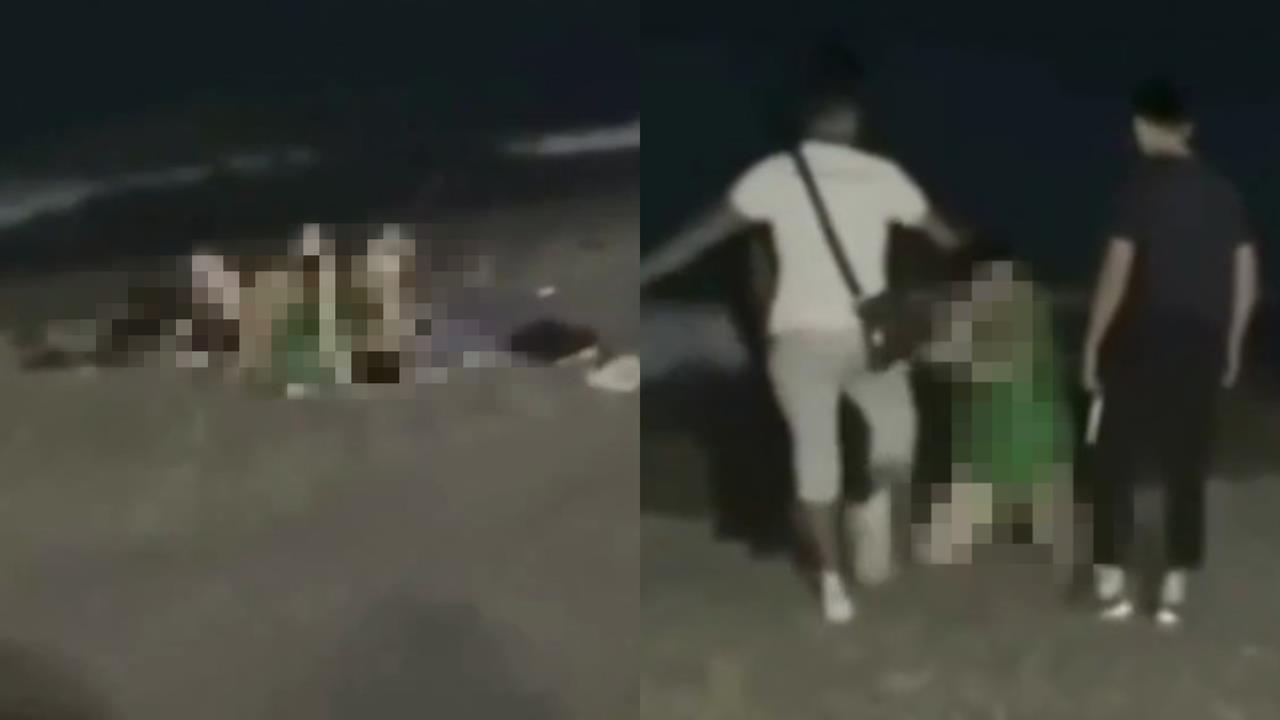 情侶躺海灘野戰！親熱一半「遭路人踹停」男友不爽嗆聲「超慘下場」曝光