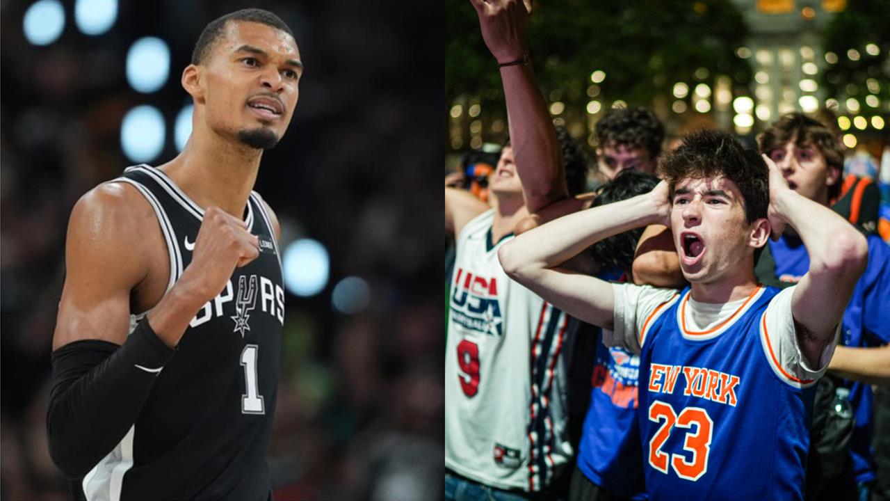 NBA(影)/不可接受!總冠軍賽輸球「尼克球迷當街毆馬刺迷」文班亞馬發聲譴責