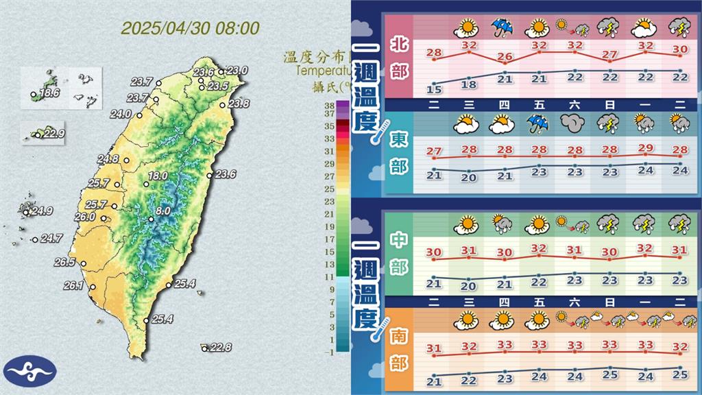 好天氣剩不多！林嘉愷曝「變天時間點」示警：典型滯留性梅雨鋒還沒來