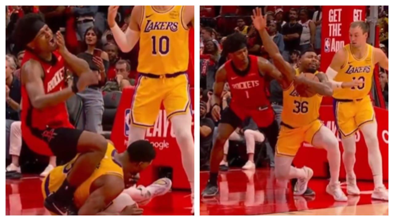 NBA(影)／影帝籃球場上同台互拚演技？火箭湯普森被網友笑：比八點檔還會演