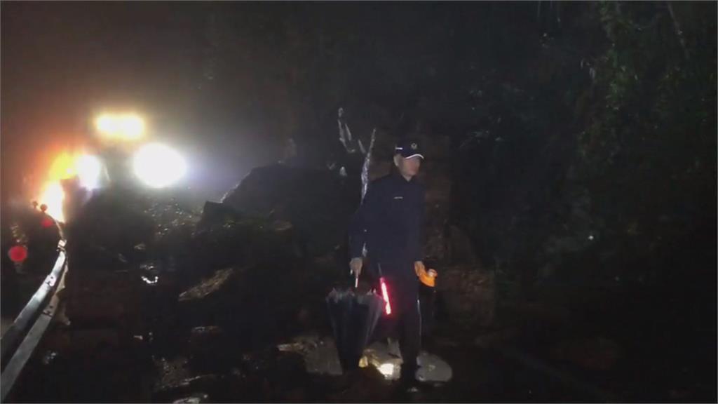 宜蘭山區坍方 明池山區道路22:55恢復單向通行