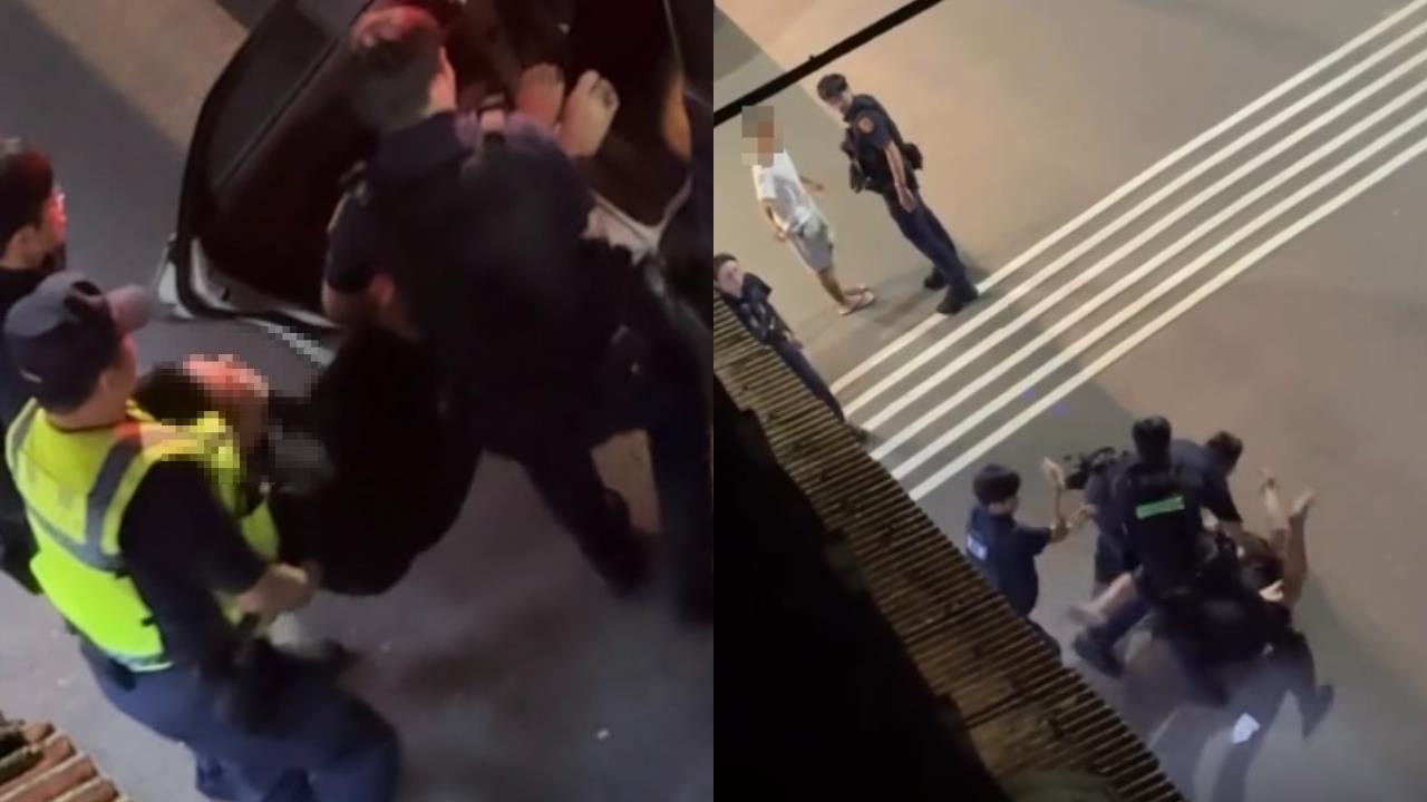 中秋烤肉「爽吃大外割」！蘆洲男砍人鬧事還吐警口水　遭壓制怒嗆：你們都是我員工