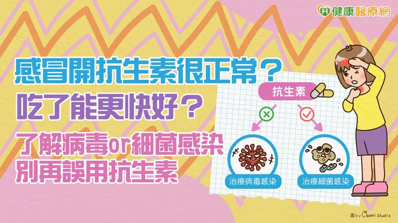 感冒開抗生素很正常？吃了能更快好？　了解病毒or細菌感染別再誤用抗生素