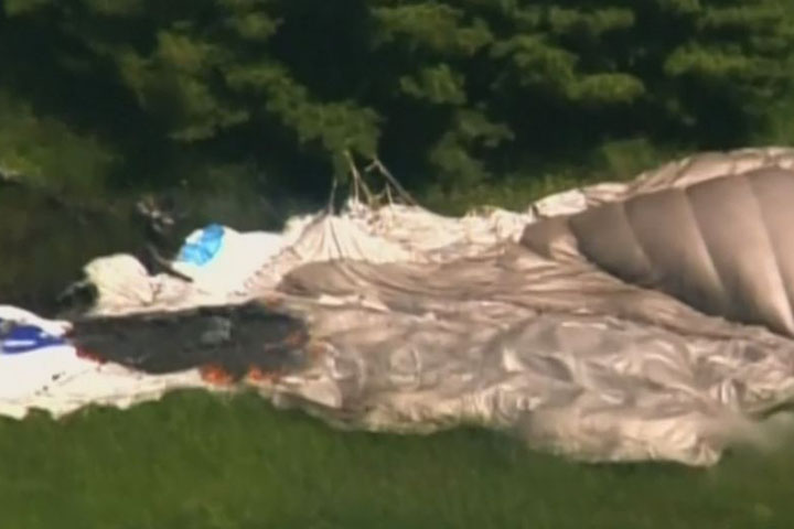 威州廣告飛船墜毀高球場 飛行員受傷