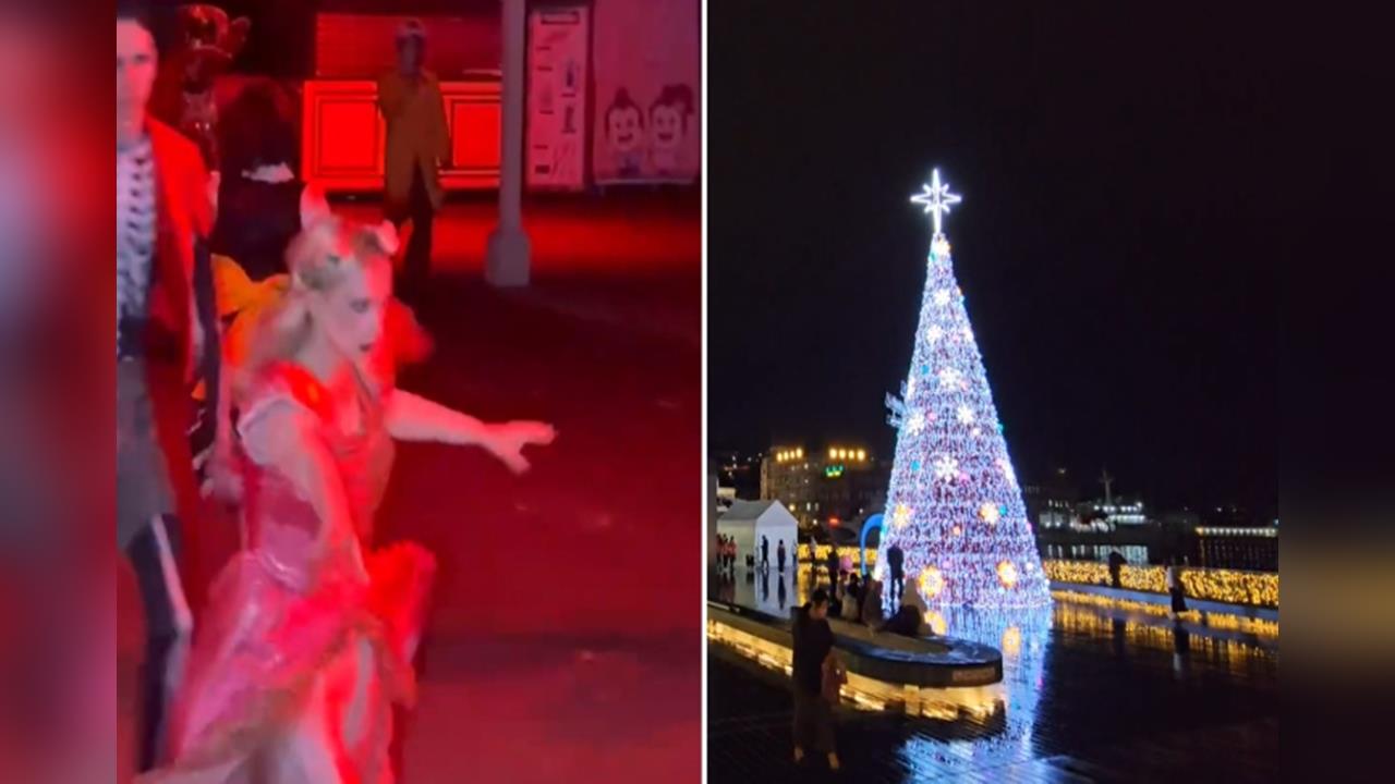 遊樂園打造黑色耶誕美學　基隆海洋廣場冬季點燈啟動