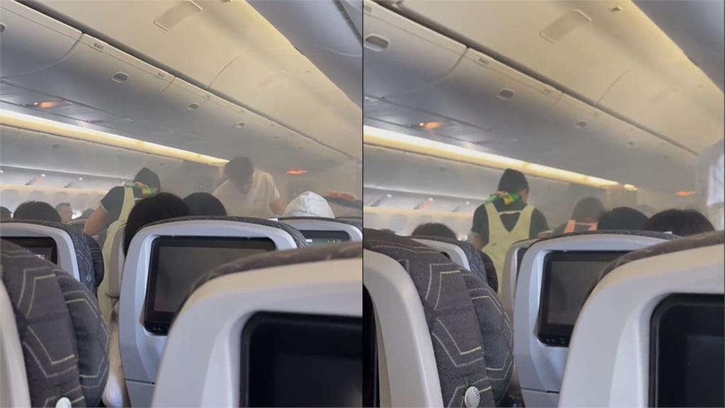 煙霧瀰漫！行動電源在飛機上起火...空姐「一動作」讓她狂讚：辛苦了