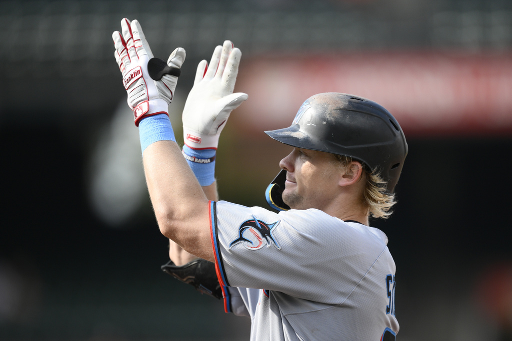 MLB(影)/單場3響砲棒打前東家替自己出口氣! 馬林魚外野手:感覺真的很棒