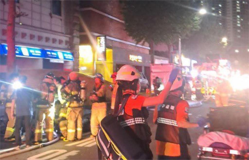 南韓富川市飯店大火！ 已7死11傷　女住客求生跳消防氣墊身亡
