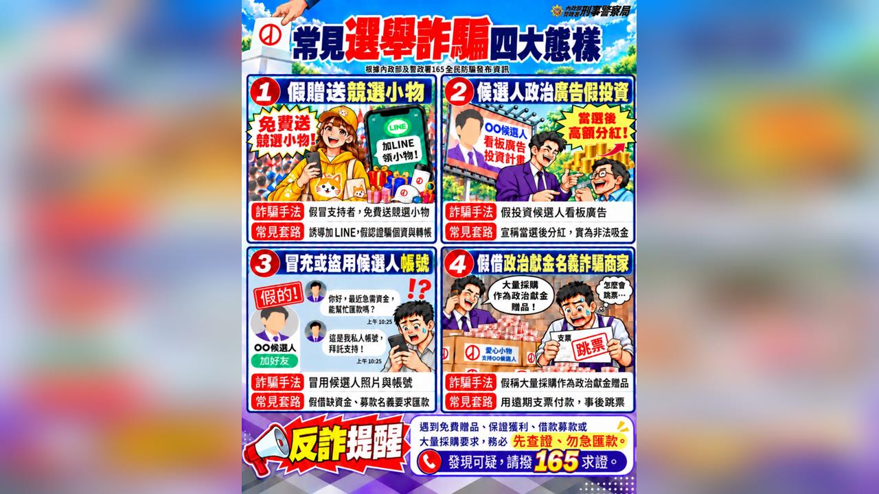 假送周邊真詐騙！詐團跟上選戰熱潮　競選小物騙34萬