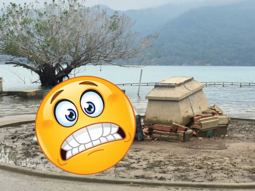 曾文水庫蔣公銅像被震倒！他曝「臉栽泥巴地」號召搶救⋯南水署回應了