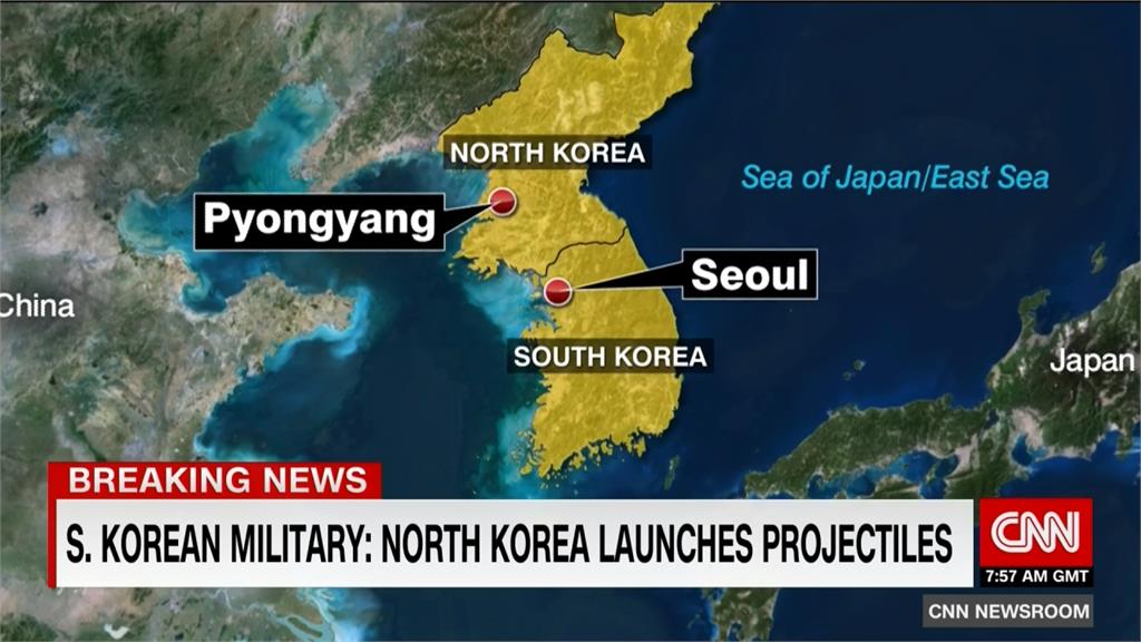北朝鮮再射「飛行物」 疑為短程彈道飛彈