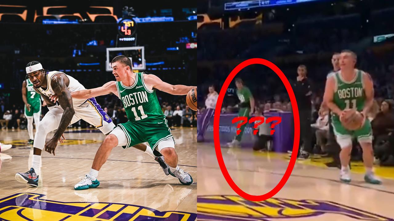 NBA(影)／超狠腳踝終結！塞爾提克「鴨王」小推一下湖人悍將「整個人消失鏡頭外」