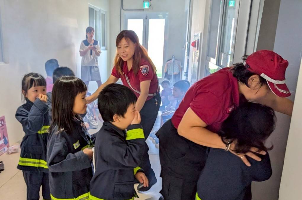 桃消茄苳分隊舉辦防災宣導活動 幼童化身小小消防員
