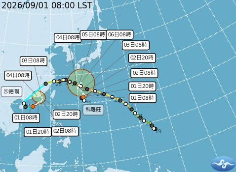 【一週天氣】「14縣市」大雨特報防致災豪雨　雙颱「沙德爾、科羅旺」接力生成