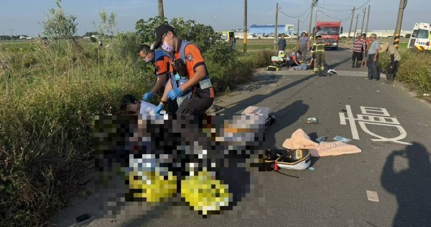 上班遇死劫!台南特斯拉撞雙載機車 夫妻噴飛「夫傷重不治、妻重傷昏迷」