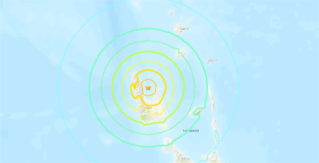 快新聞／萬那杜外海發生規模7.0強震　引發海嘯警報